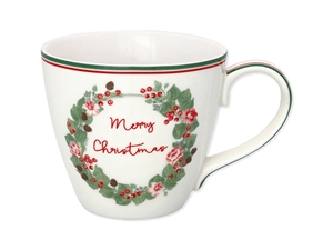 Merry Christmas White mug fra GreenGate - Tinashjem